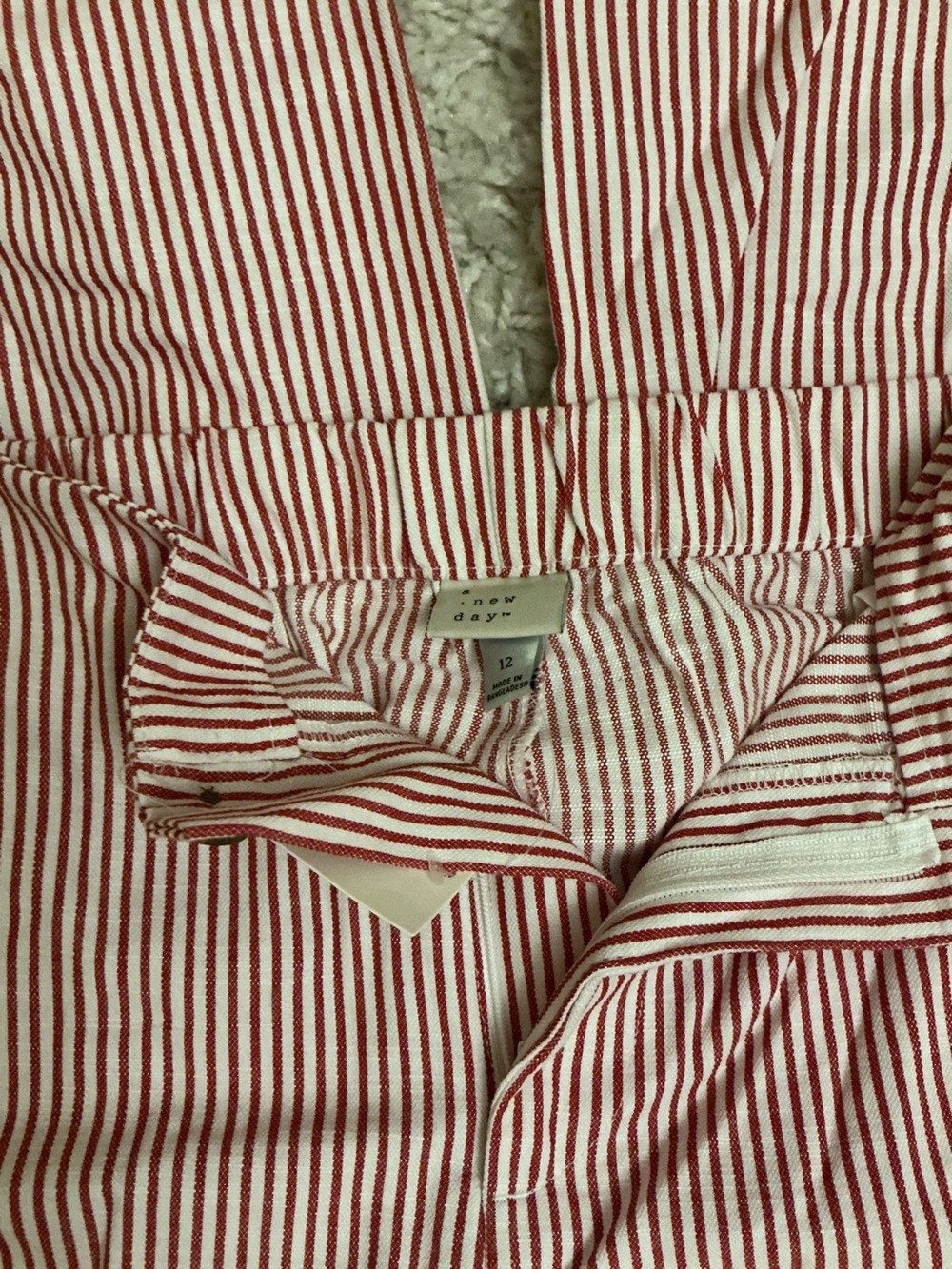 Red & White Striped Men’s Shirt - Classic Button-Up